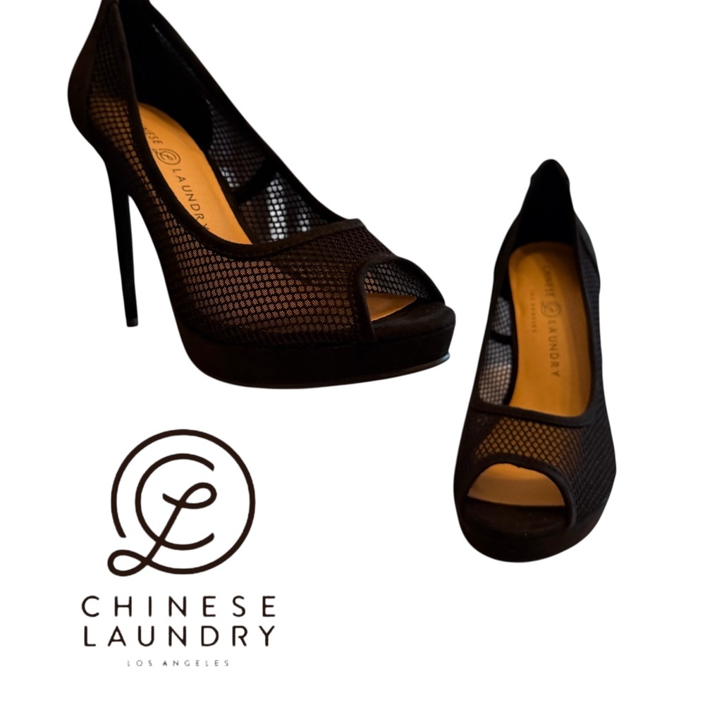 Chinese Laundry Hallsy Black
Mesh Peep Toe Pumps in Various Sizes NIB! Deal 🔥🔥🔥